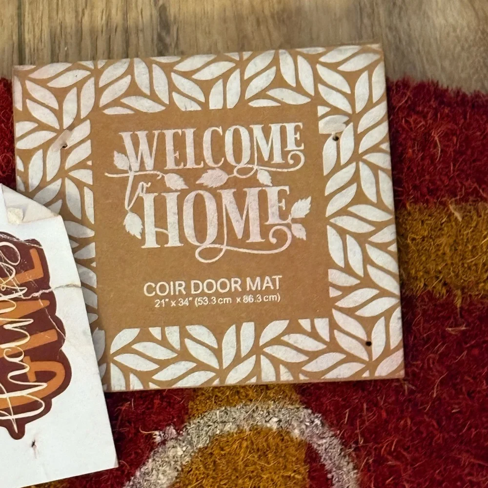 Welcome to Home ~ Give Thanks Doormat
